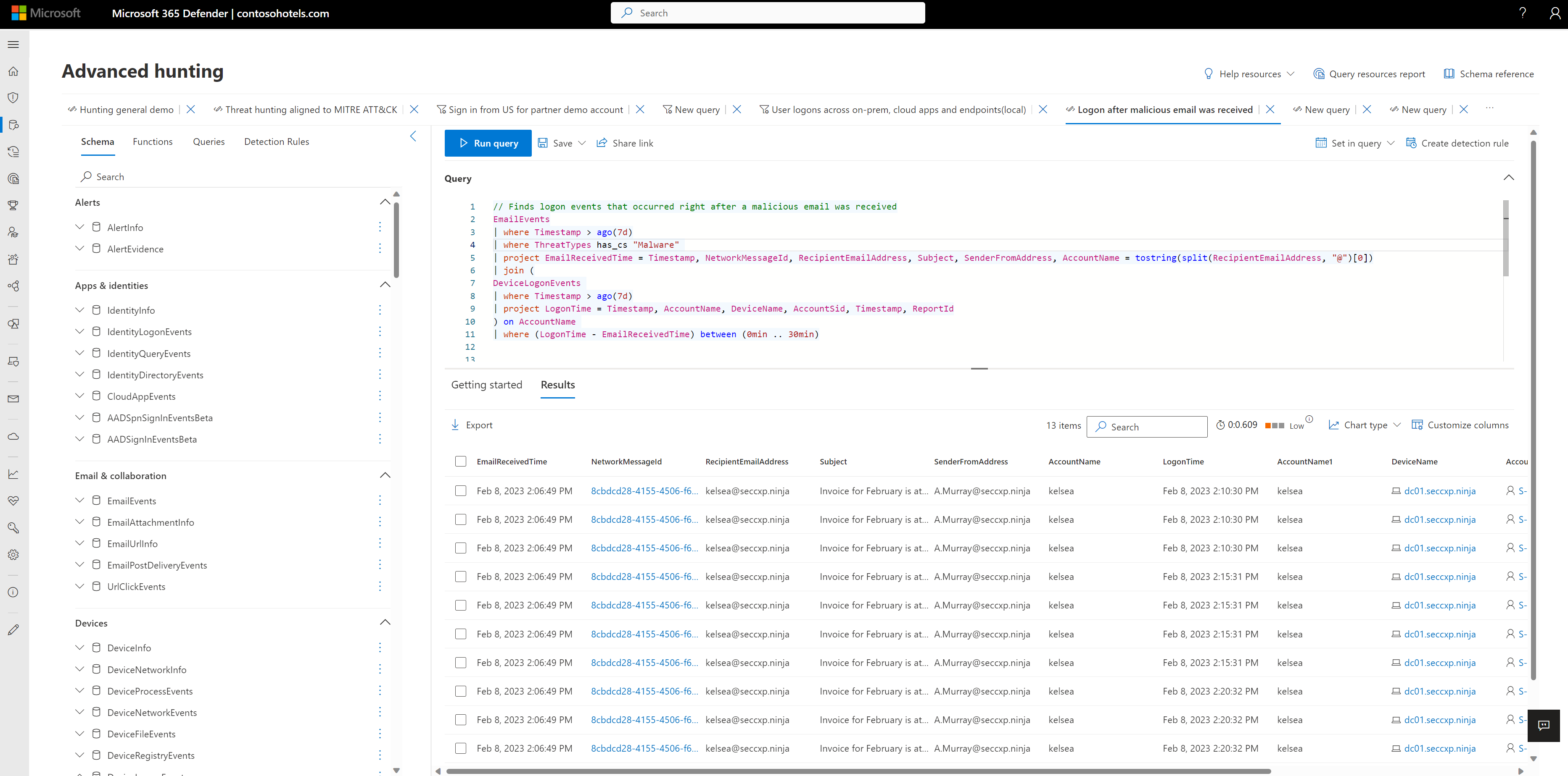 screenshot of Microsoft Defender XDR